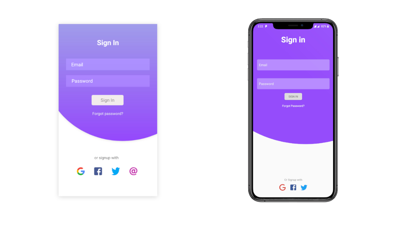 nice login UI design in android | Captaindroid
